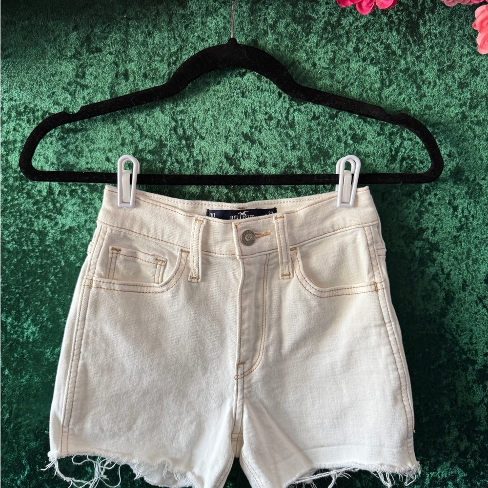 Hollister Cream Jean Shorts for Women